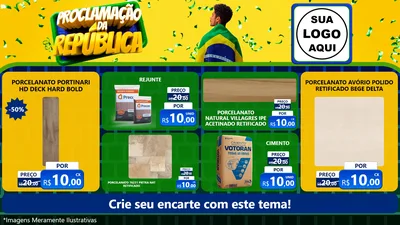 Modelo de TV para TV Horizontal com o tema Proclamação da República para Pisos e revestimentos