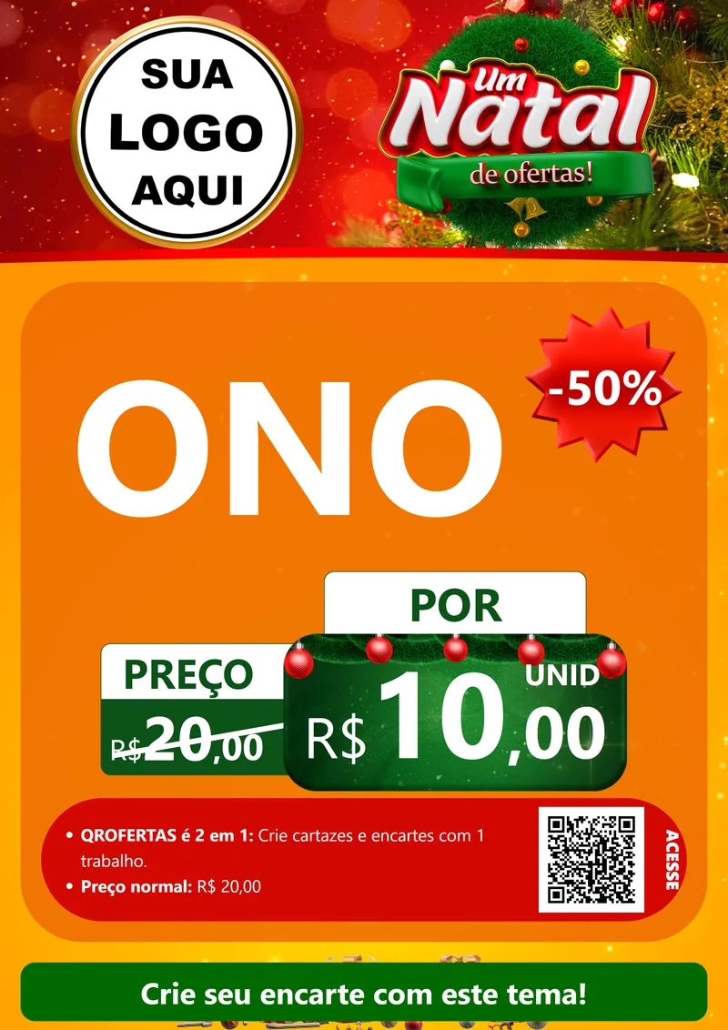 Modelo de Cartaz para Cartaz A4 Vertical com o tema Um Natal de Ofertas para Óticas
