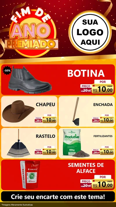 Modelo de TV para TV Vertical com o tema Fim de Ano Premiado para Agropecuária