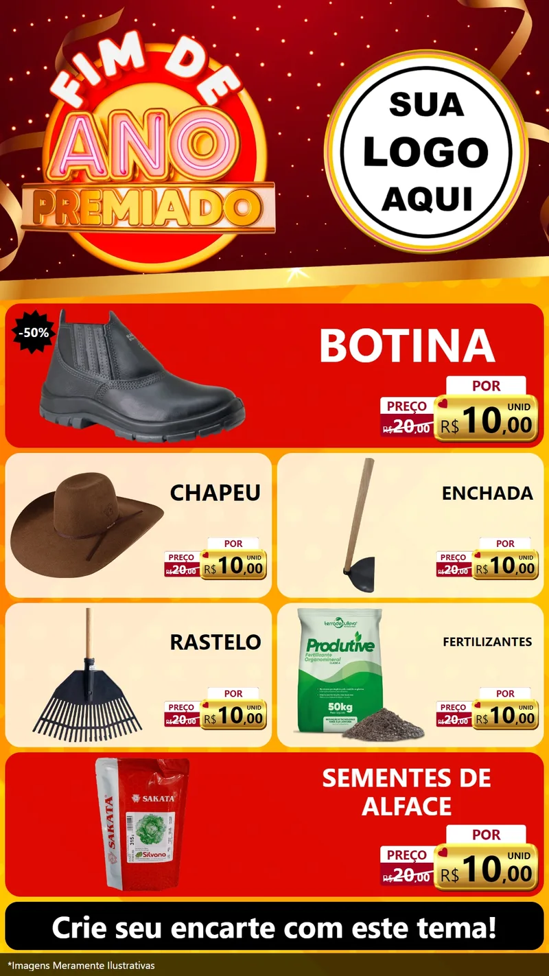 Modelo de TV para TV Vertical com o tema Fim de Ano Premiado para Agropecuária
