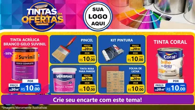 Modelo de TV para TV Horizontal com o tema Tintas em Ofertas para Tintas e Ferramentas