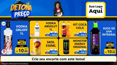 Modelo de TV para TV Horizontal com o tema Detona Preços para Distribuidora de bebidas