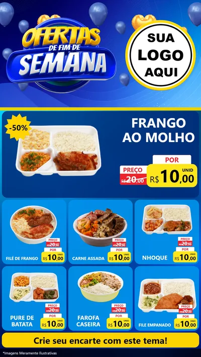 Modelo de Rede Social para Stories com o tema Ofertas de Fim de Semana para Restaurante