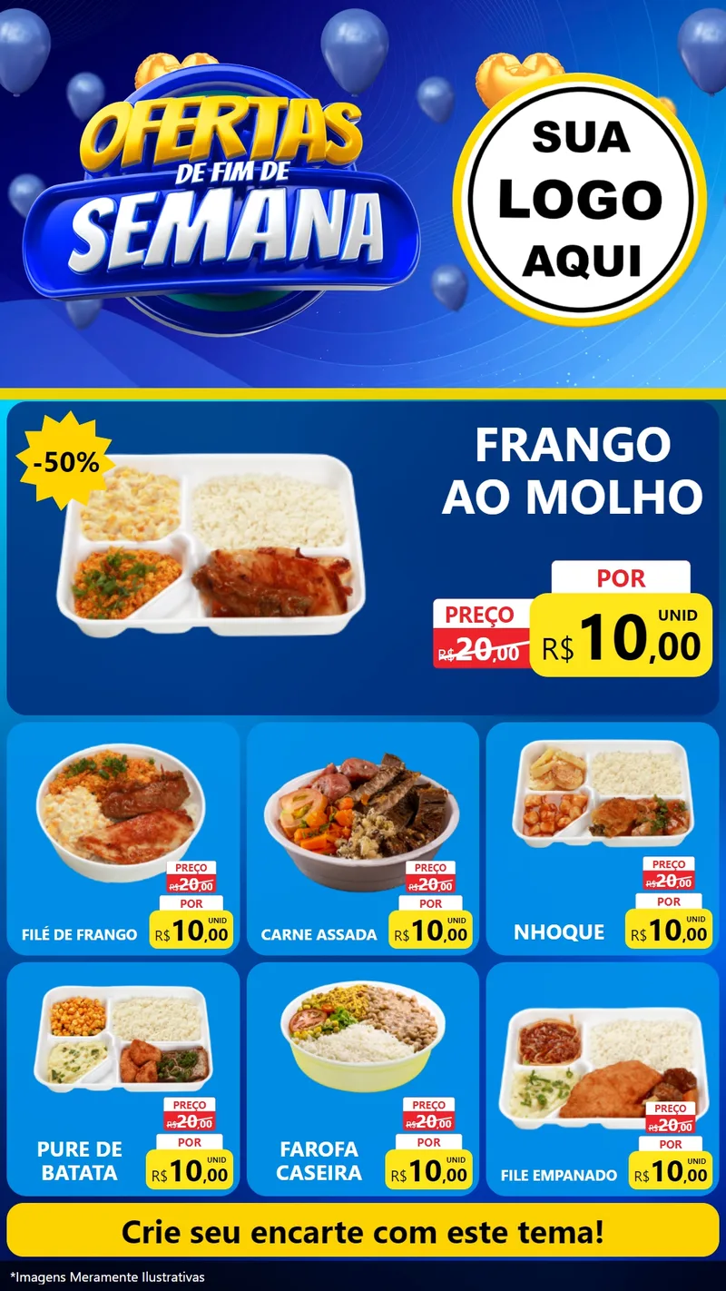Modelo de Rede Social para Stories com o tema Ofertas de Fim de Semana para Restaurante