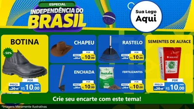 Modelo de TV para TV Horizontal com o tema Especial Independência do Brasil para Agropecuária
