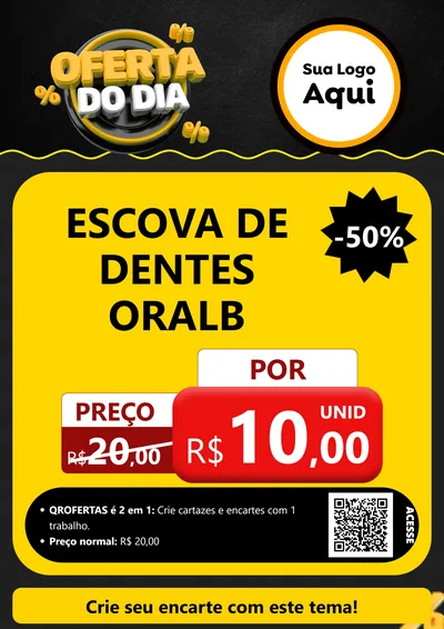 Modelo de Cartaz para Cartaz A4 Vertical com o tema Oferta Do Dia para Higiene Pessoal