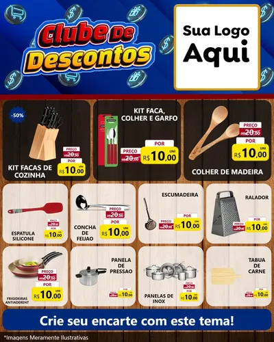 Modelo de Rede Social para Feed Instagram com o tema Clube de Descontos para Utilidades Domésticas