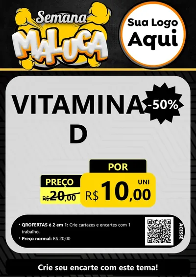 Modelo de Cartaz para Cartaz A4 Vertical com o tema Semana Maluca para Farmácia