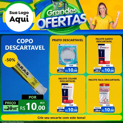 Modelo de Rede Social para Feed Facebook com o tema Grandes Ofertas para Embalagens