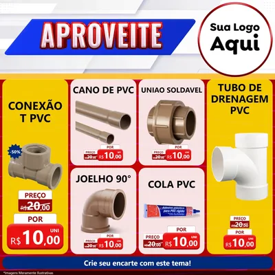 Modelo de Rede Social para Feed Facebook com o tema Aproveite para Tubos e conexões