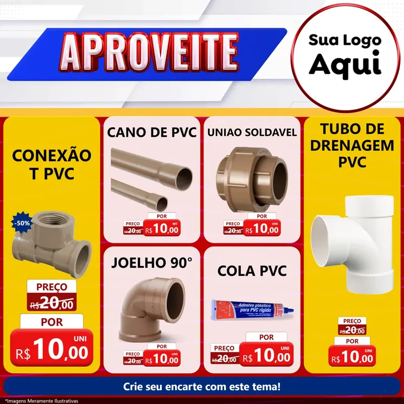 Modelo de Rede Social para Feed Facebook com o tema Aproveite para Tubos e conexões