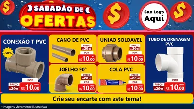 Modelo de TV para TV Horizontal com o tema Sabadão de Ofertas para Tubos e conexões