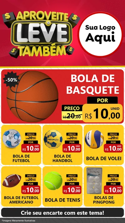 Modelo de Rede Social para Stories com o tema Aproveite e Leve Também para Artigos Esportivos
