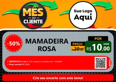 Modelo de Cartaz para Cartaz A4 Horizontal com o tema Mês do Cliente para Bebês