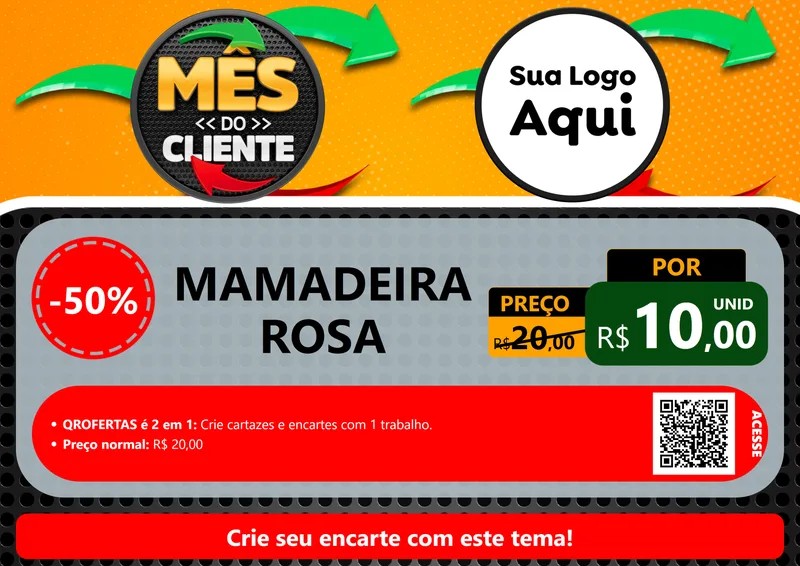 Modelo de Cartaz para Cartaz A4 Horizontal com o tema Mês do Cliente para Bebês