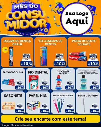 Modelo de Rede Social para Feed Instagram com o tema Mês do Consumidor para Higiene Pessoal