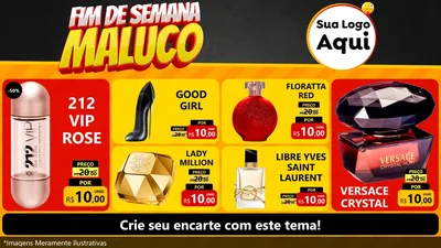 Modelo de TV para TV Horizontal com o tema Final de Semana Maluco para Perfumes