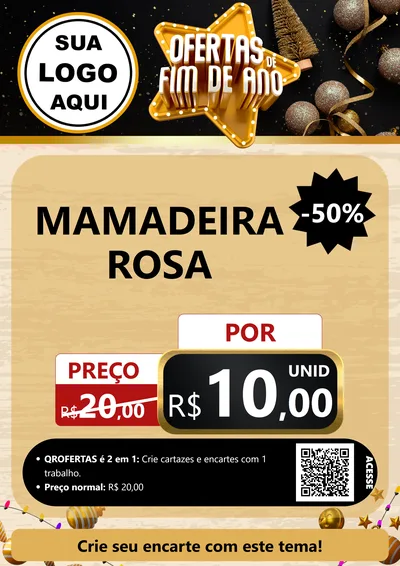 Modelo de Cartaz para Cartaz A4 Vertical com o tema Ofertas de Fim de Ano para Bebês