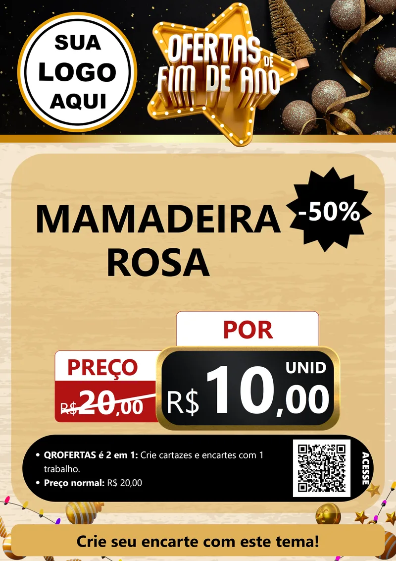 Modelo de Cartaz para Cartaz A4 Vertical com o tema Ofertas de Fim de Ano para Bebês