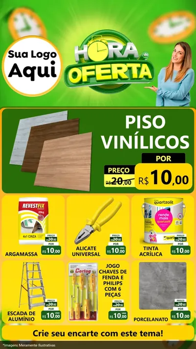 Modelo de Rede Social para Stories com o tema Hora da Oferta para Material para Construção