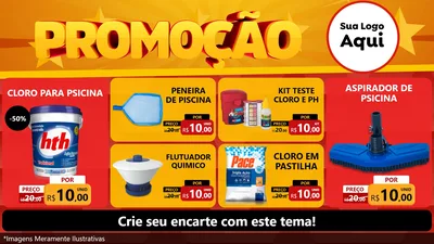 Modelo de TV para TV Horizontal com o tema Promoção para Produtos para Piscina