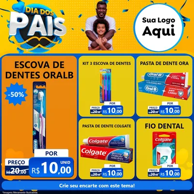 Modelo de Rede Social para Feed Facebook com o tema Dia dos Pais para Higiene Pessoal
