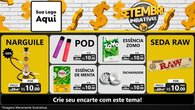 Modelo de TV para TV Horizontal com o tema Setembro Imbatível para Tabacaria