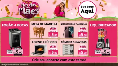 Modelo de TV para TV Horizontal com o tema Mês das Mães para Móveis e Eletro