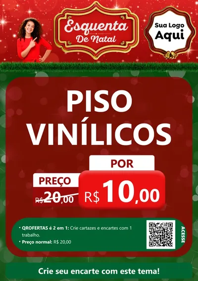 Modelo de Cartaz para Cartaz A4 Vertical com o tema Esquenta de Natal para Material para Construção