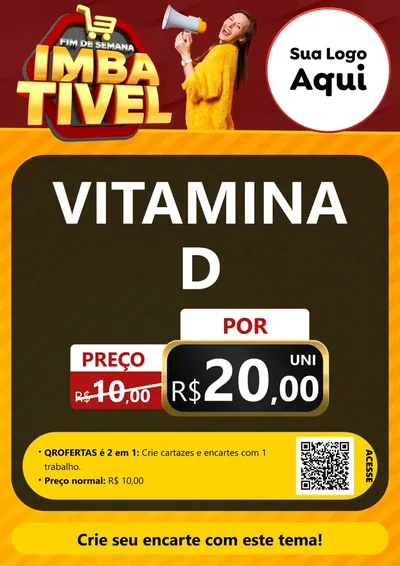 Modelo de Cartaz para Cartaz A4 Vertical com o tema Fim de Semana Imbatível para Farmácia