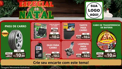 Modelo de TV para TV Horizontal com o tema Especial de Natal para Auto peças