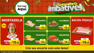 Modelo de TV para TV Horizontal com o tema Setembro Imbatível para Frios e Laticínios