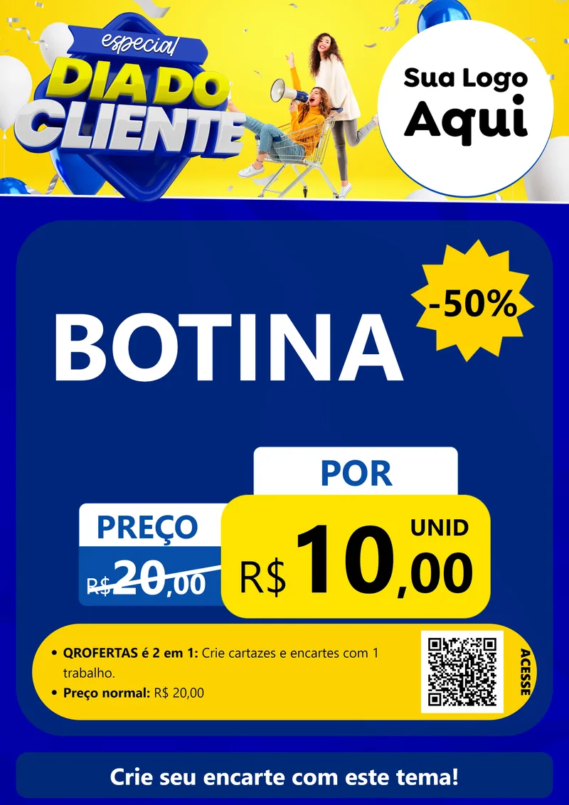 Modelo de Cartaz para Cartaz A4 Vertical com o tema Especial Dia do Cliente para Agropecuária