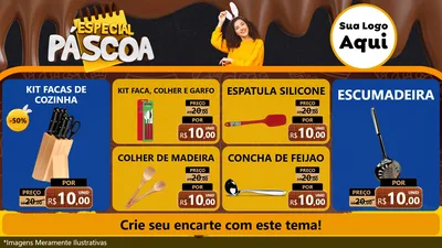 Modelo de TV para TV Horizontal com o tema Especial Páscoa para Utilidades Domésticas