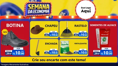 Modelo de TV para TV Horizontal com o tema Semana da Economia para Agropecuária
