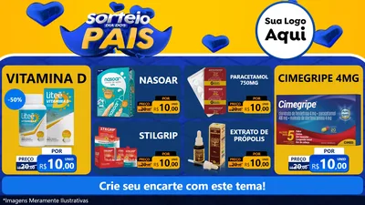 Modelo de TV para TV Horizontal com o tema Sorteio Dia dos Pais para Farmácia