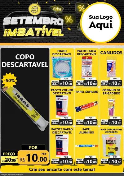Modelo de Encarte para Encarte A4 Vertical com o tema Setembro Imbatível para Embalagens