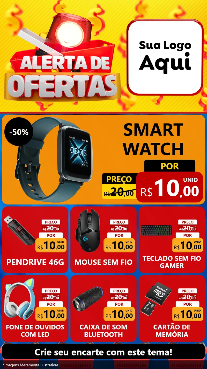 Modelo de Rede Social para Stories com o tema Alerta de Ofertas para Informática