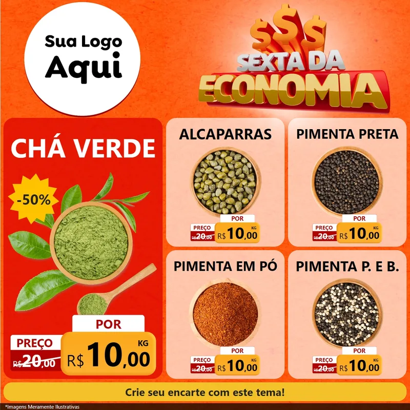 Modelo de Rede Social para Feed Facebook com o tema Sexta da Economia para Produtos Naturais