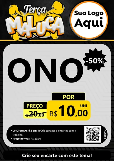 Modelo de Cartaz para Cartaz A4 Vertical com o tema Terça Maluca para Óticas