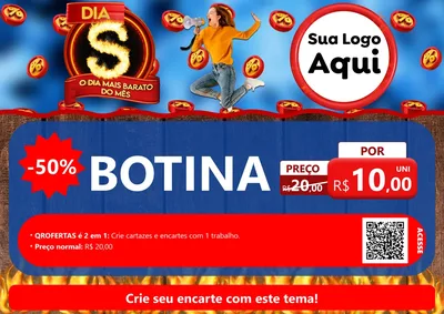 Modelo de Cartaz para Cartaz A4 Horizontal com o tema Dia S - O Dia Mais Barato Do Mês para Agropecuária