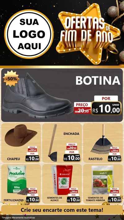 Modelo de Rede Social para Stories com o tema Ofertas de Fim de Ano para Agropecuária
