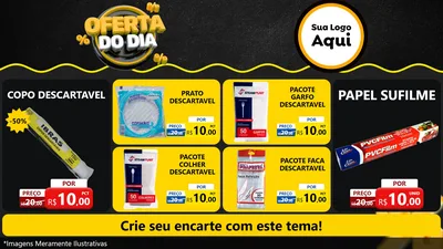 Modelo de TV para TV Horizontal com o tema Oferta Do Dia para Embalagens
