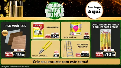 Modelo de TV para TV Horizontal com o tema Grandes Ofertas de Ano Novo para Material para Construção