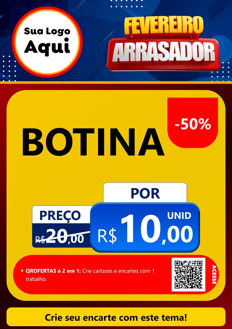 Modelo de Cartaz para Cartaz A4 Vertical com o tema Fevereiro Arrasador para Agropecuária
