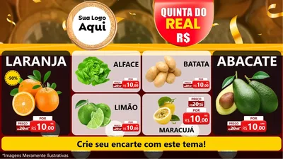 Modelo de TV para TV Horizontal com o tema Quinta do Real para Hortifrúti