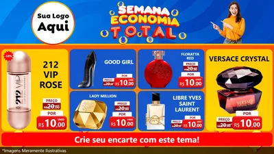 Modelo de TV para TV Horizontal com o tema Semana Economia Total para Perfumes