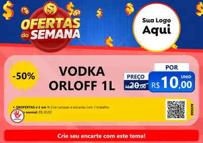 Modelo de Cartaz para Cartaz A4 Horizontal com o tema Ofertas Da Semana para Distribuidora de bebidas