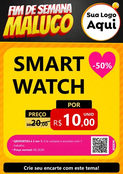 Modelo de Cartaz para Cartaz A4 Vertical com o tema Final de Semana Maluco para Informática