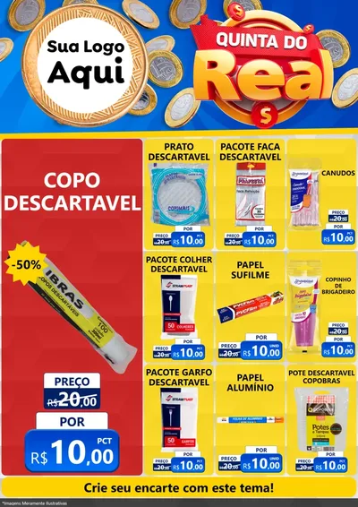 Modelo de Encarte para Encarte A4 Vertical com o tema Quinta do Real para Embalagens